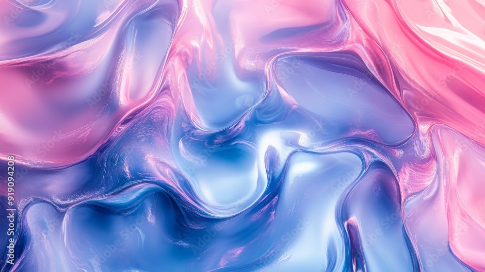Abstract Swirls of Pink and Blue Liquid Abstract Swirls of Pink and Blue Liquid