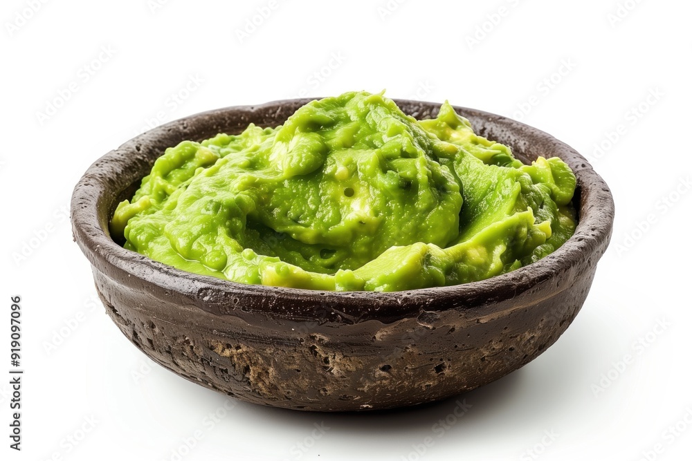 Guacamole isolated on white background Guacamole isolated on white background