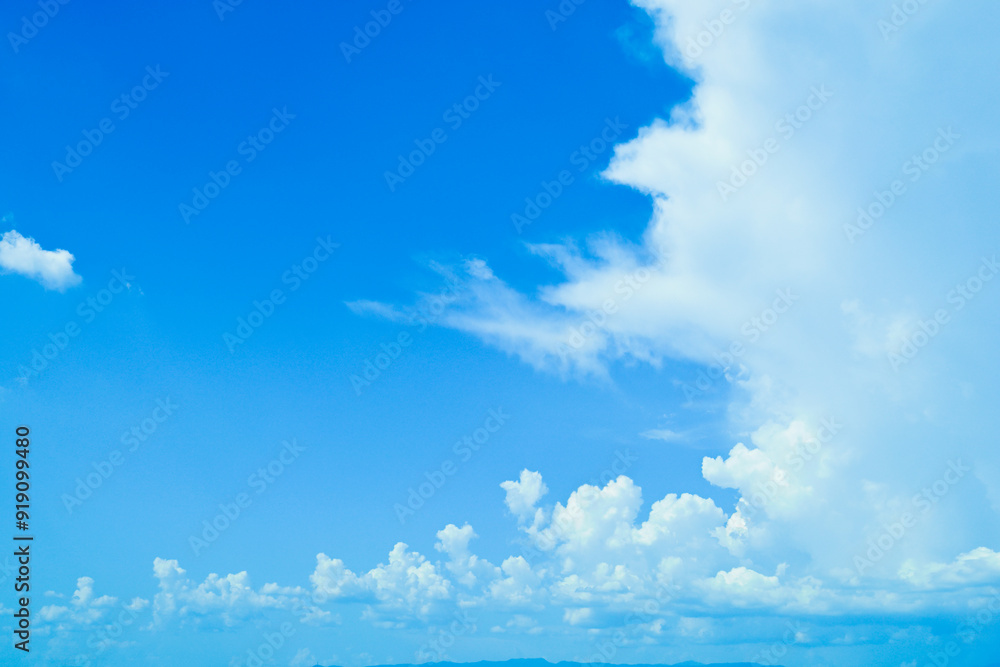 clear blue sky with white cloud, good weather in the morning have a nice day clear blue sky with white cloud, good weather in the morning have a nice day