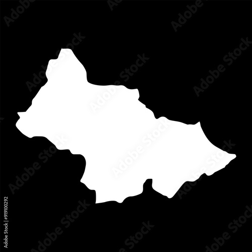 Bijelo Polje Municipality map, administrative subdivision of Montenegro. Vector illustration.