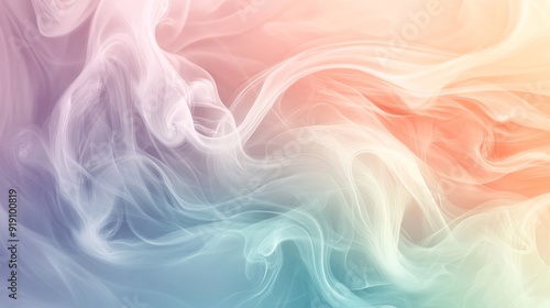 Abstract Pastel Swirling Smoke Background