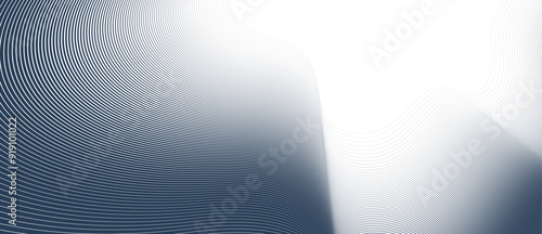 Black lines in 3D perspective vector abstract background, single color dynamic linear minimal design, wave lied pattern in dimensional and movement.