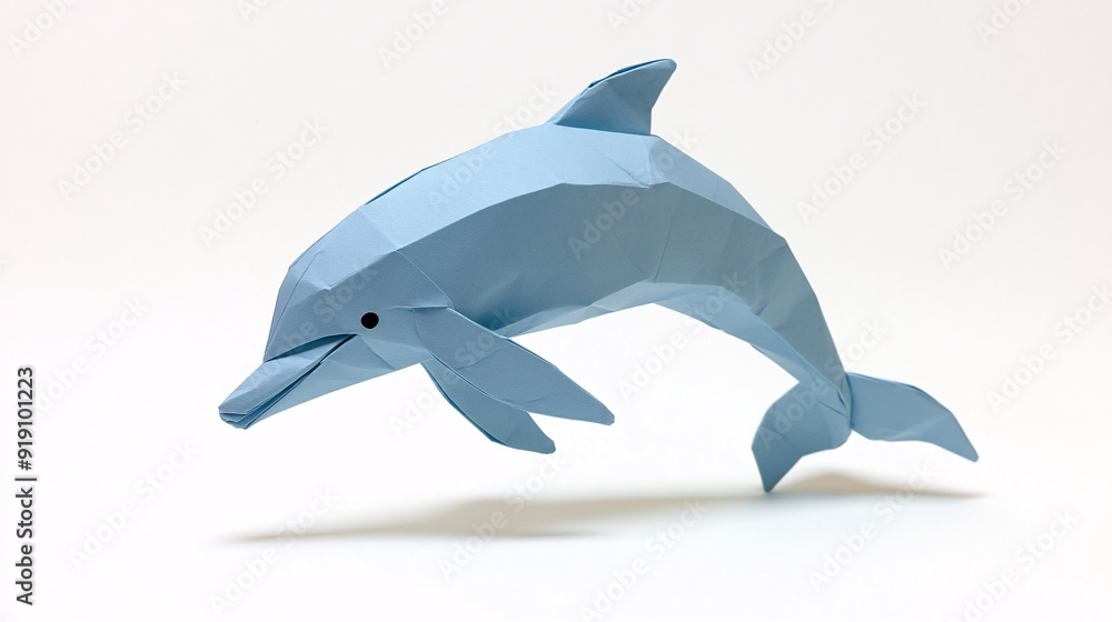 Fototapeta premium a dolphin made of paper
