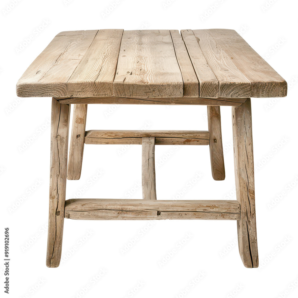 A wooden table with a wooden leg A wooden table with a wooden leg