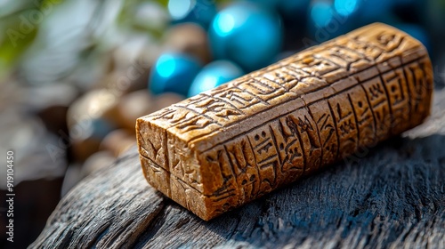 Plakat Ancient Sumerian cuneiform tablet, early writing system