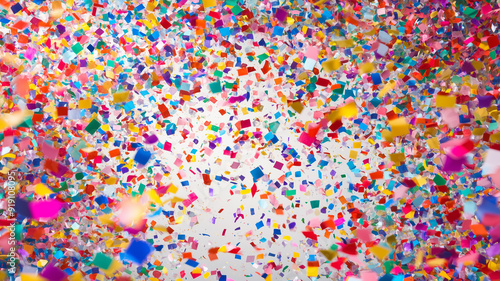 Colorful confetti explosion background. A joyful and festive atmosphere.