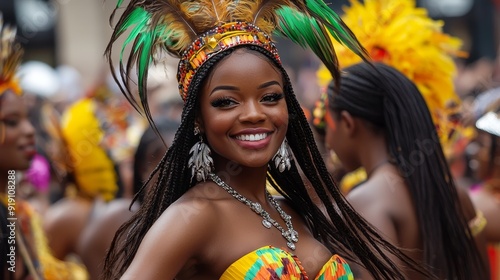 Vibrant Notting Hill Carnival, Caribbean culture in London