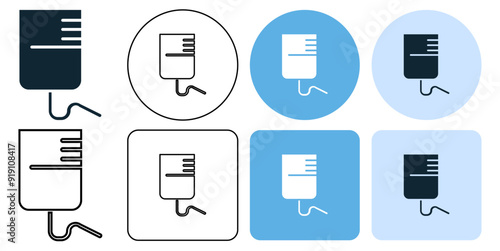 bloody bag icon, Infusion bottle, Plasma Donation, blood donor icon symbol ui and ux design, glyphs and stroke line icon photo