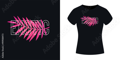 An illustration for clothes. Print on the T-shirt. Modern fashion illustration. A vector graphic image. A template for placing an illustration on clothes.