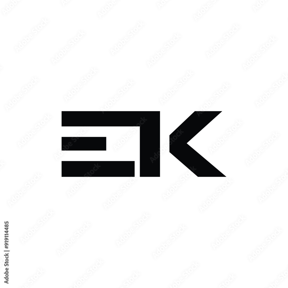 Letter EK Geometric Modern Business Icon Creative Design Template Logo Letter EK Geometric Modern Business Icon Creative Design Template Logo