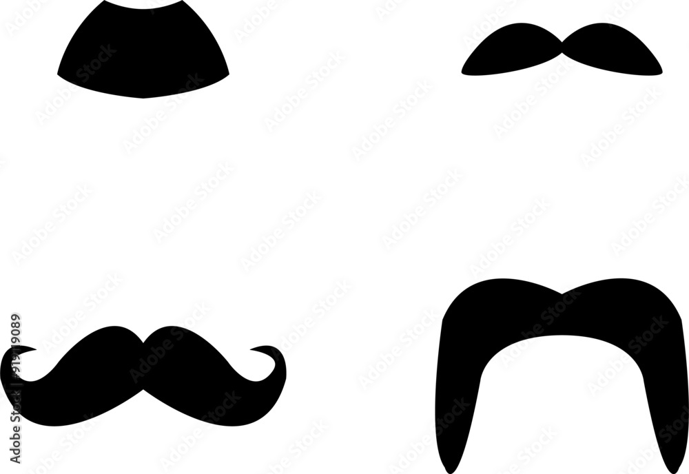 set of moustache vector image or clipart set of moustache vector image or clipart