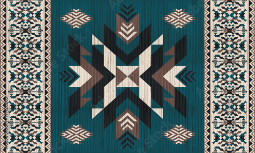 American tribal ethnic native pattern.Traditional Navajo,Aztec,Apache,Southwest and Mexican style fabric pattern.Abstract vector motifs pattern.For fabric,clothing,blanket,carpet,woven,wrap,decoration