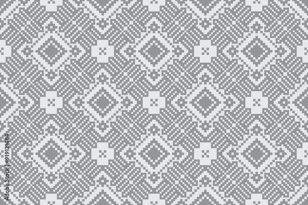 Fabric pixel abstract geometric pattern Thai stye design for clothing, fabric, background, wallpaper, wrapping, batik. Knitwear, Embroidery style. Aztec geometric art ornament print. Fabric pixel abstract geometric pattern Thai stye design for clothing, fabric, background, wallpaper, wrapping, batik. Knitwear, Embroidery style. Aztec geometric art ornament print.