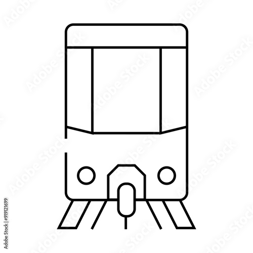 funicular transport vehicle line icon vector. funicular transport vehicle sign. isolated contour symbol black illustration