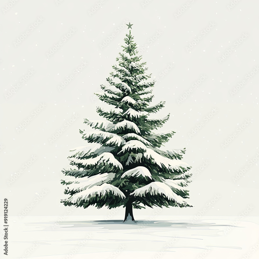 Obraz premium christmas tree isolated on white