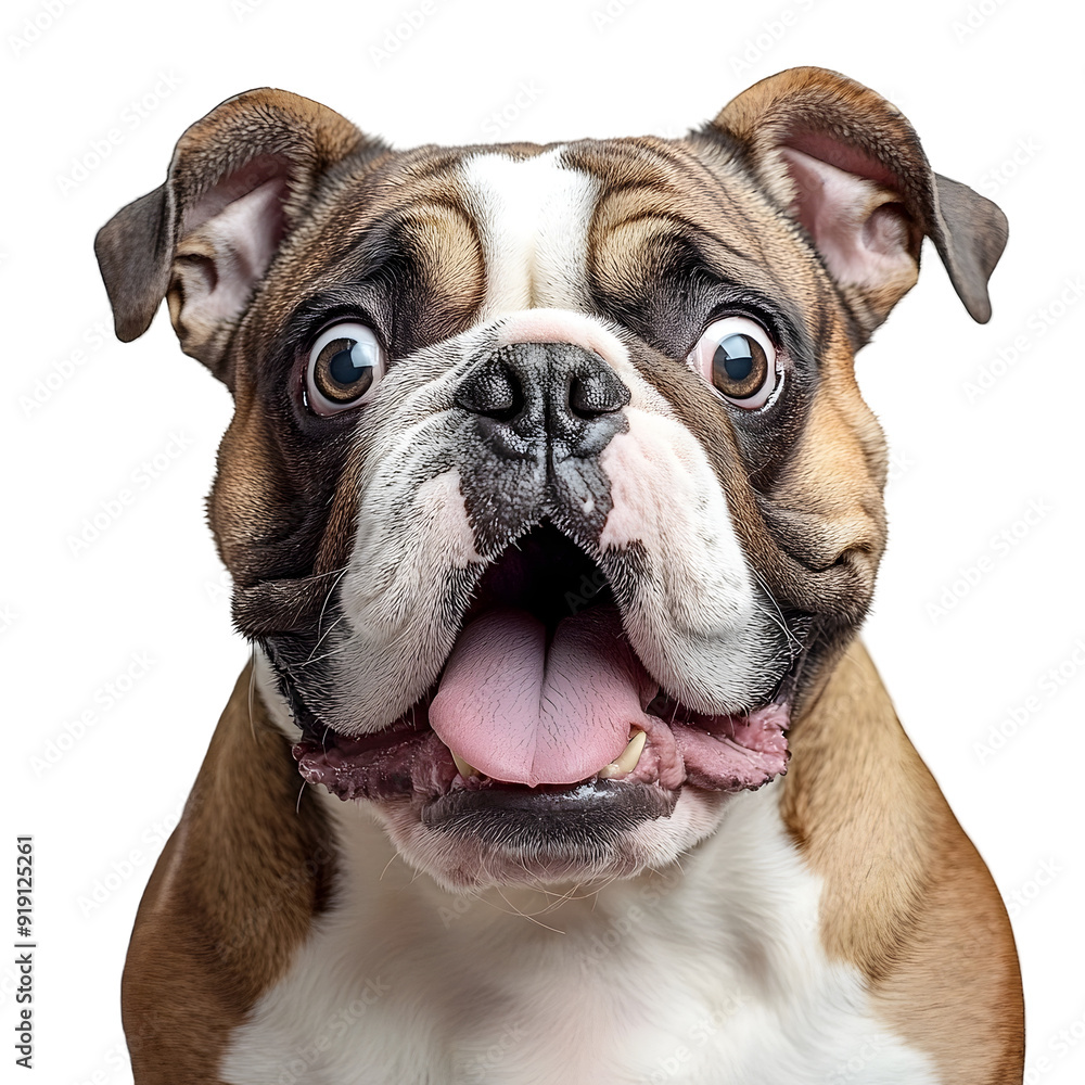 Surprised Bulldog Dog Making Funny Facial Expression on White Background Transparent png Surprised Bulldog Dog Making Funny Facial Expression on White Background Transparent png