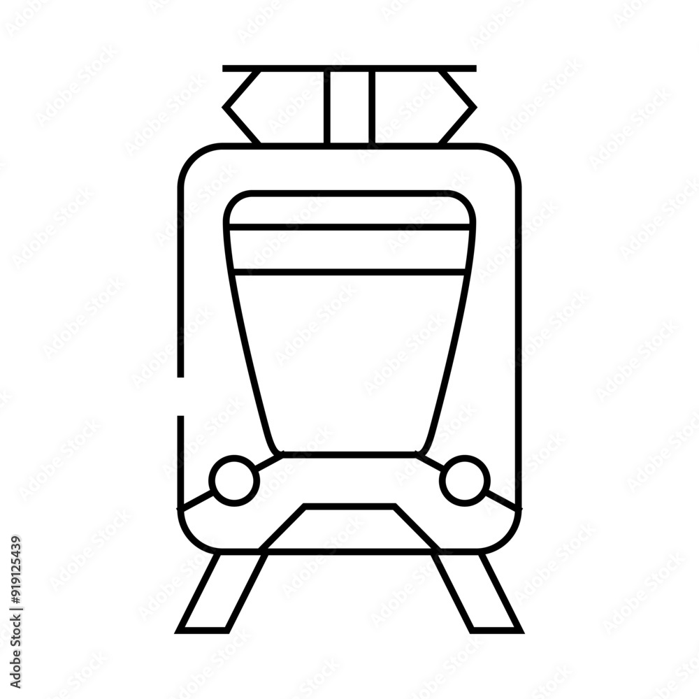 tram transport vehicle line icon vector. tram transport vehicle sign. isolated contour symbol black illustration tram transport vehicle line icon vector. tram transport vehicle sign. isolated contour symbol black illustration