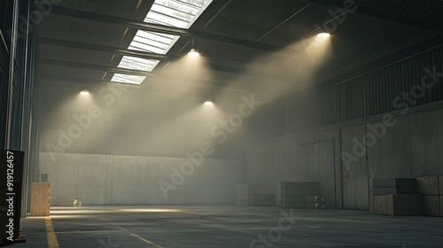 Evoking an Ambiance of Empty Warehouse with Dramatic Lighting