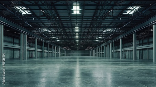 Evoking an Ambiance of Empty Warehouse with Dramatic Lighting