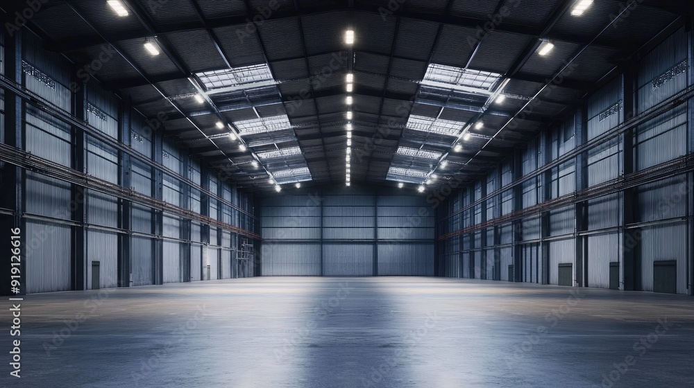 Evoking an Ambiance of Empty Warehouse with Dramatic Lighting Evoking an Ambiance of Empty Warehouse with Dramatic Lighting