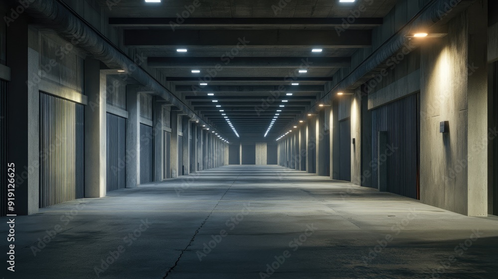 Evoking an Ambiance of Empty Warehouse with Dramatic Lighting Evoking an Ambiance of Empty Warehouse with Dramatic Lighting