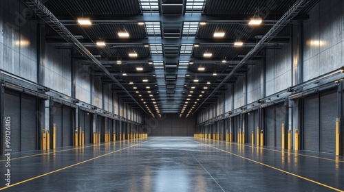 Evoking an Ambiance of Empty Warehouse with Dramatic Lighting