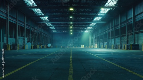 Evoking an Ambiance of Empty Warehouse with Dramatic Lighting