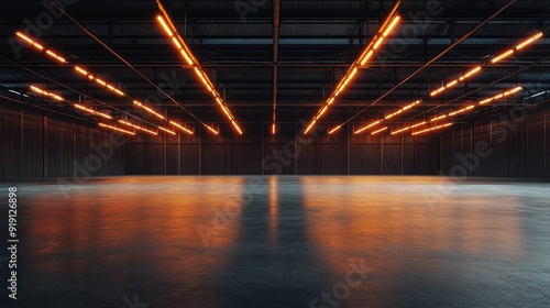 Evoking an Ambiance of Empty Warehouse with Dramatic Lighting