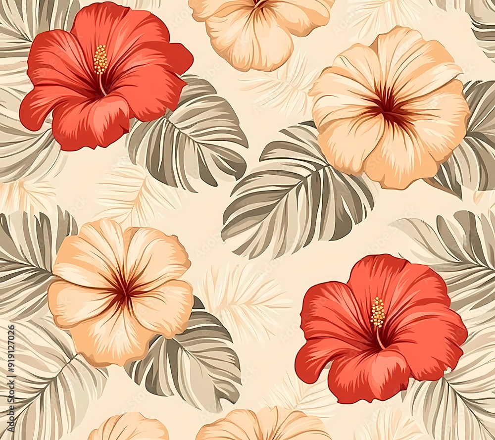 Retro Flowers and Leaves Sublimation Design Retro Flowers and Leaves Sublimation Design