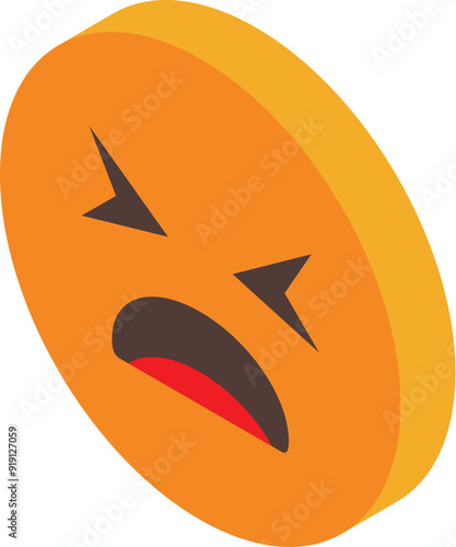 Emoji is showing disgust feeling with a tilted mouth and closed eyes