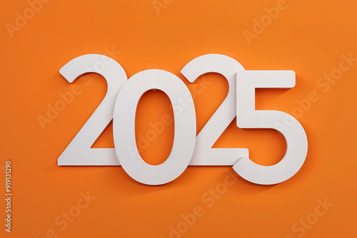 2025-Happy New Year Text 2025 3D text