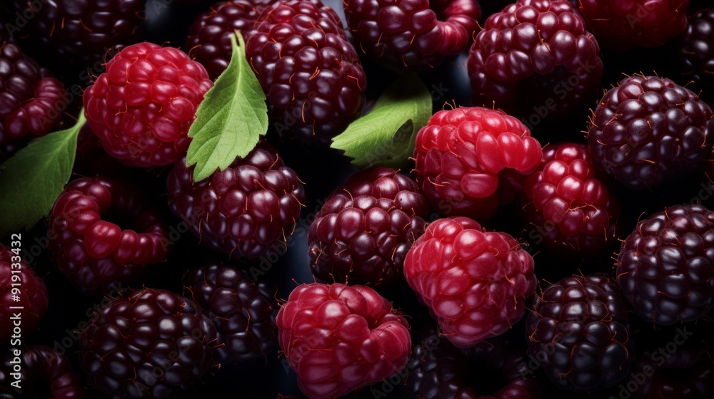 Lots of fresh tayberries. ai generated art image Lots of fresh tayberries. ai generated art image