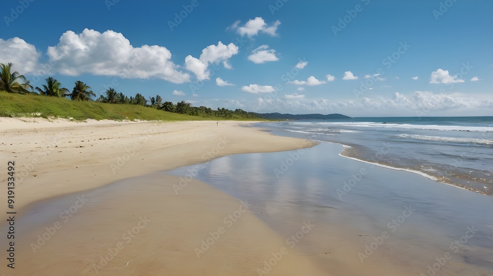 Obraz premium sand beach and blue sky