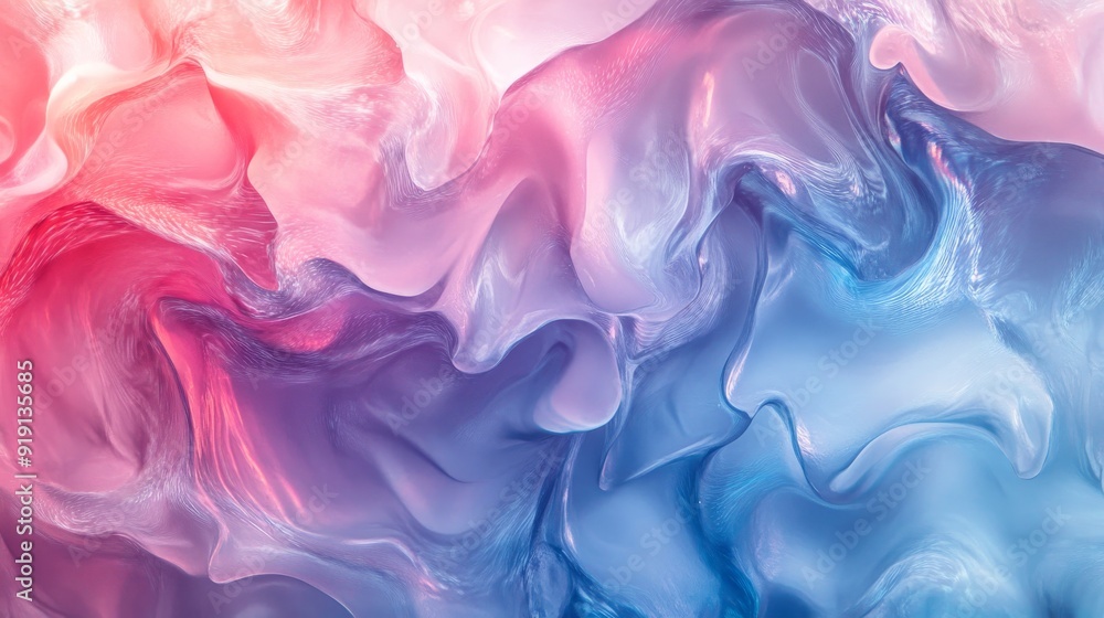 Fototapeta premium Abstract Swirling Purple, Pink, and Blue Liquid Texture