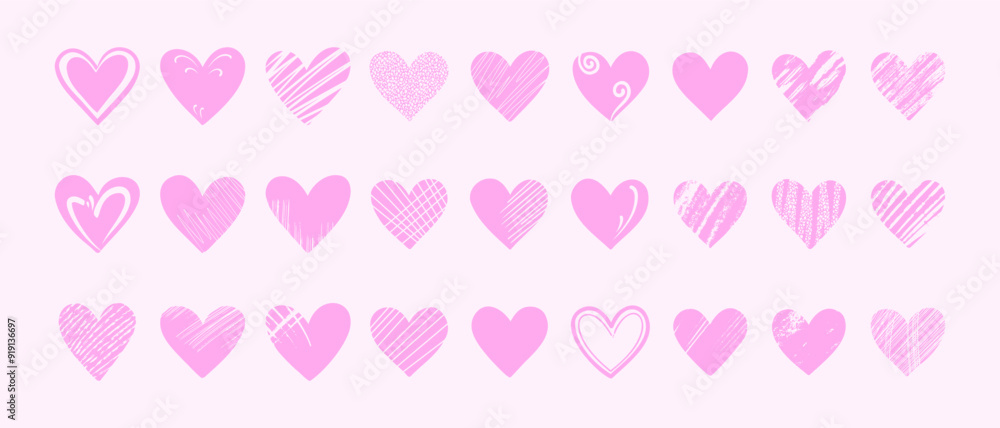 Adobe Illustrator Artwork, Doodle heart, love symbol icon Adobe Illustrator Artwork, Doodle heart, love symbol icon
