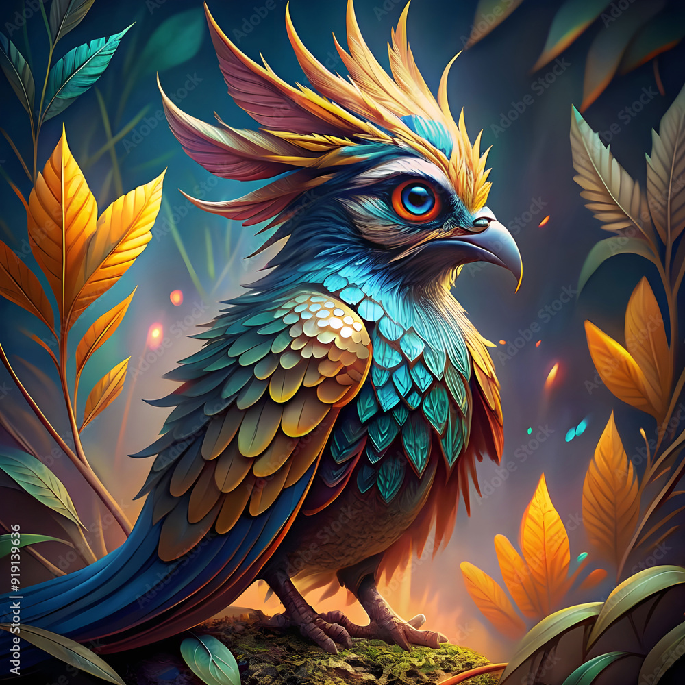 Obraz premium fantasy bird illustration