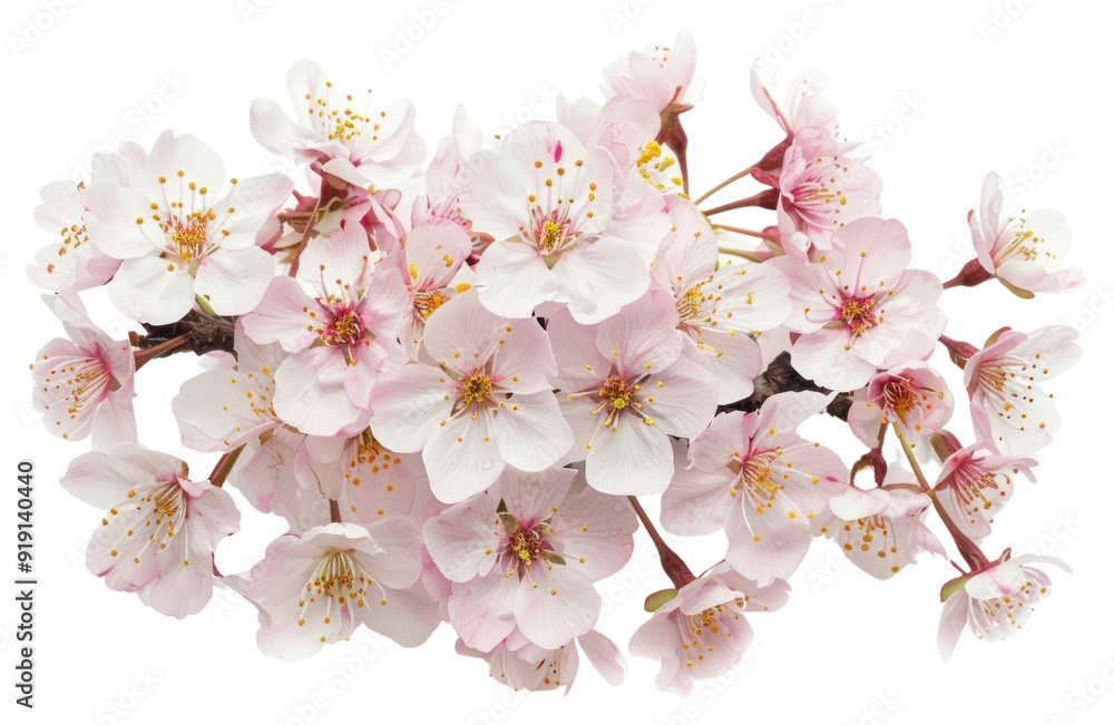 PNG Delicate pink cherry blossoms bouquet PNG Delicate pink cherry blossoms bouquet
