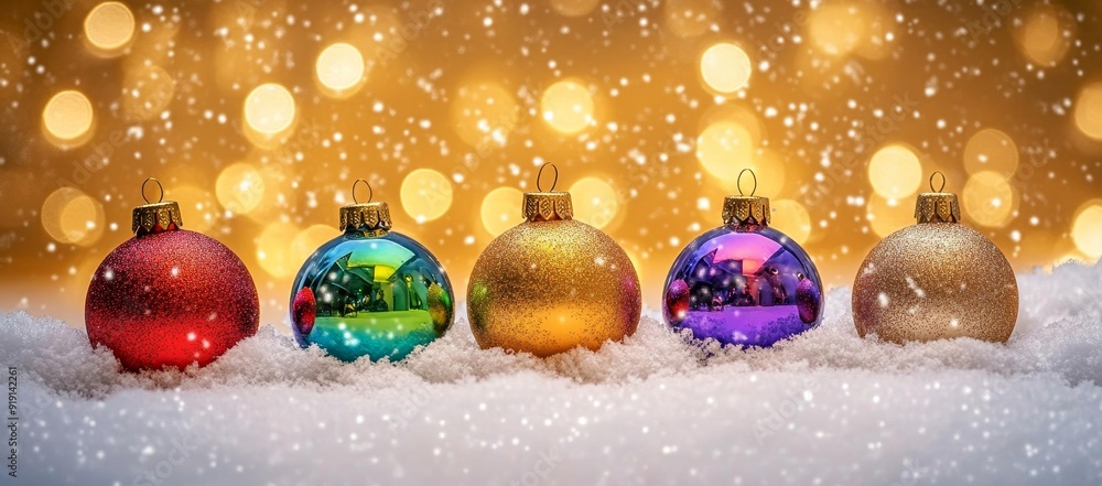 A vibrant Christmas toy display on a bright background with snowflakes on a festive greeting card A vibrant Christmas toy display on a bright background with snowflakes on a festive greeting card