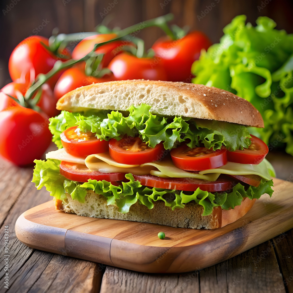 a sandwich with lettuce and tomatoes and lettuce a sandwich with lettuce and tomatoes and lettuce