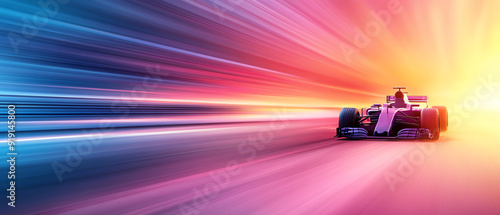 F1 car navigating a chicane, suspension flexing under the strain, representing precision handling and racing performance, F1, agility, control