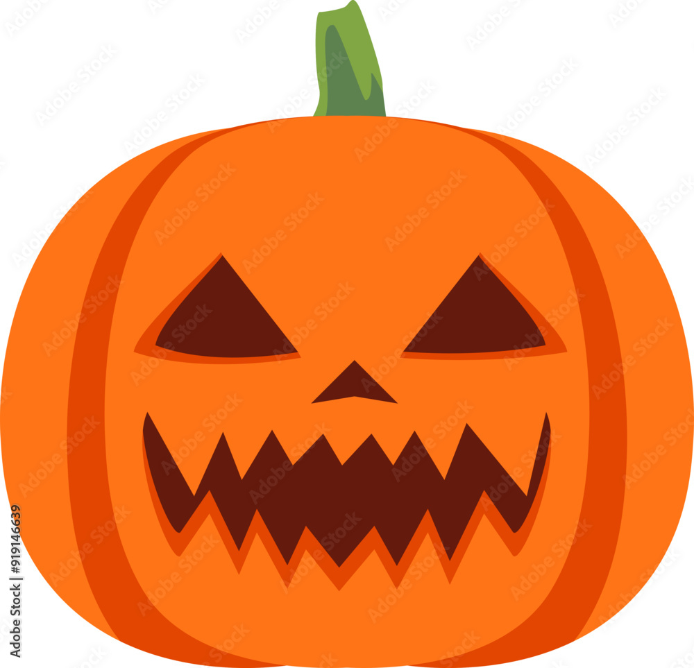 Naklejka premium Halloween pumpkin icon. Flat style.