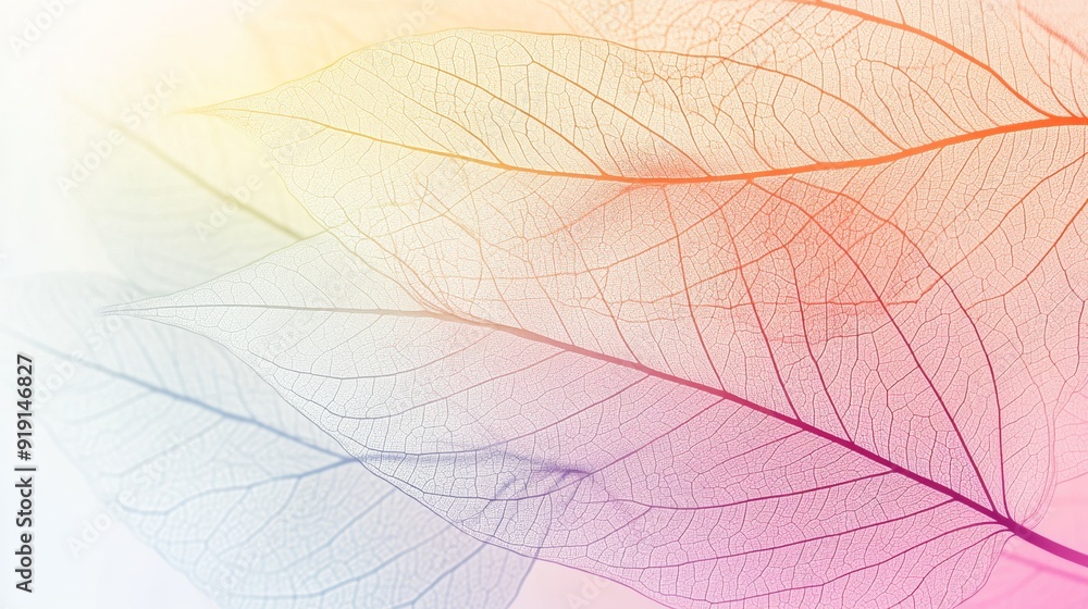 Obraz premium A colorful leafy background with a few leaves in the foreground