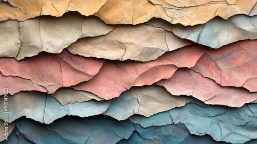 Wallpaper Mural Layered Abstract Texture of Cracked, Textured Paint Torontodigital.ca