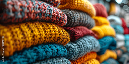 Craftsmanship of Handmade Knitwear at a Fair