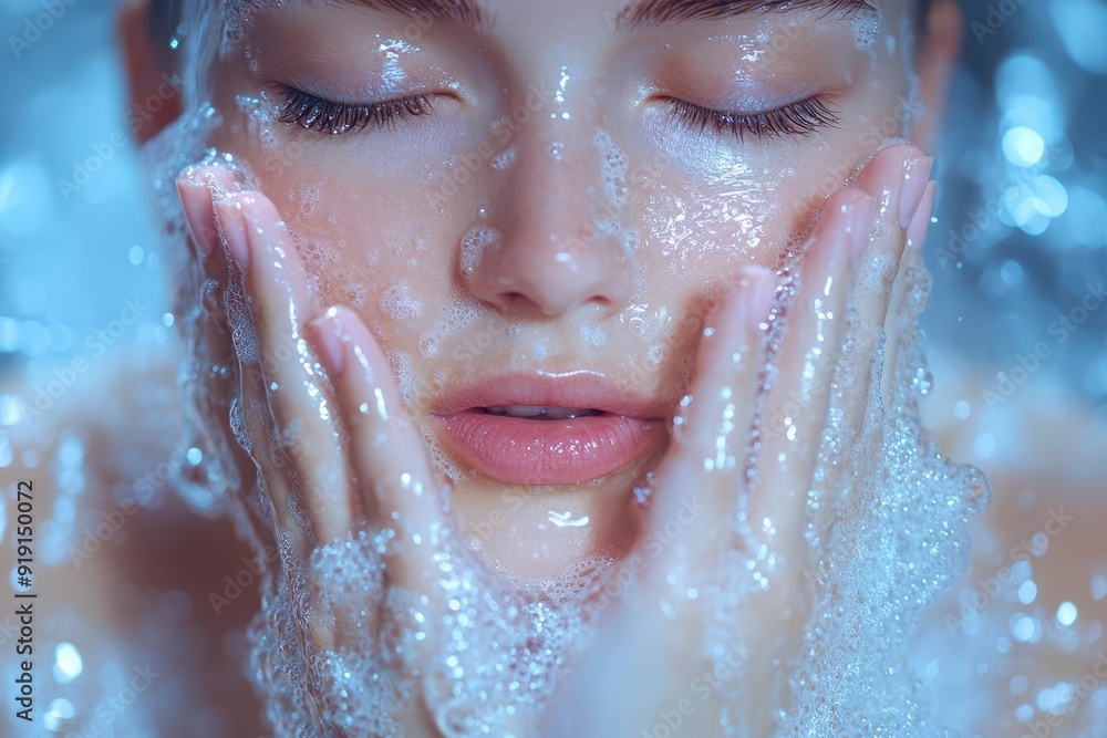 closeup of hands under cascading water creating a luxurious lather crisp droplets and soft bubbles capture the essence of cleanliness and selfcare closeup of hands under cascading water creating a luxurious lather crisp droplets and soft bubbles capture the essence of cleanliness and selfcare