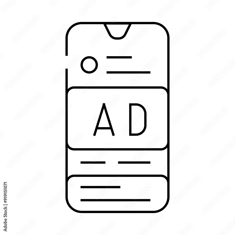 social media advertising line icon vector. social media advertising sign. isolated contour symbol black illustration social media advertising line icon vector. social media advertising sign. isolated contour symbol black illustration