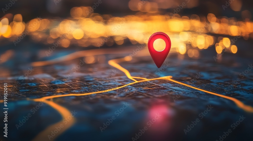 Navigating with Precision: Digital Map Beacon Location and Route Concept Navigating with Precision: Digital Map Beacon Location and Route Concept