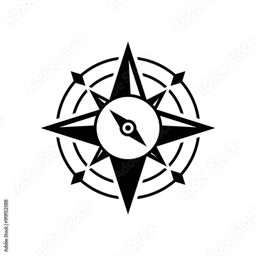 compass logo, icon, symbol design template