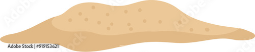 Pile of sand cartoon illustration
