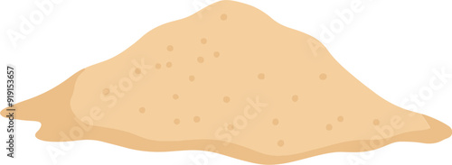 Pile of sand cartoon illustration